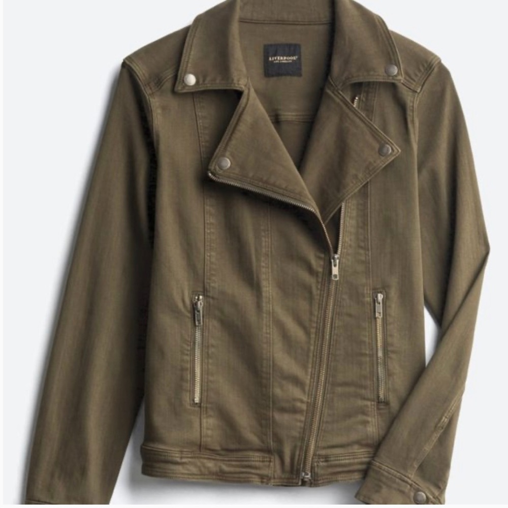 Liverpool Bradford Moro Denim Jacket - Olive - size S - NWT